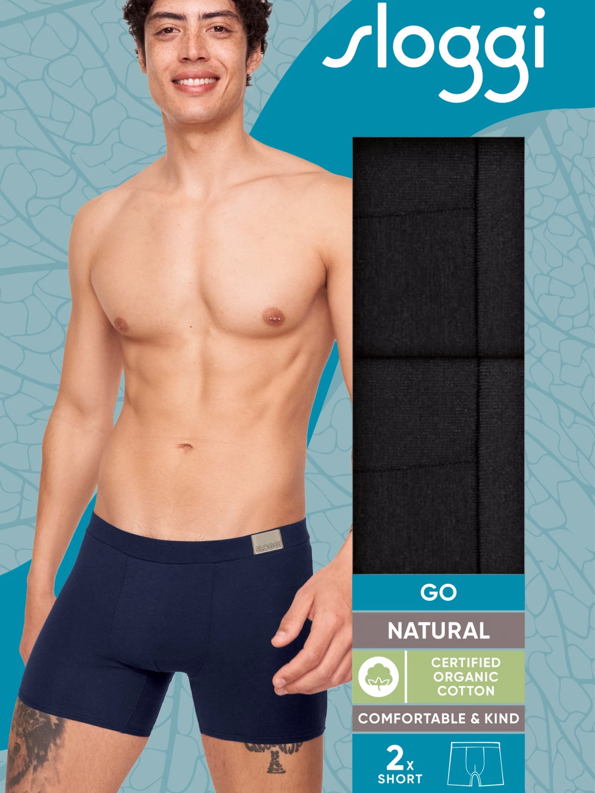Pack 2 Boxers short Sloggi GO NATURAL Homem - Image 5