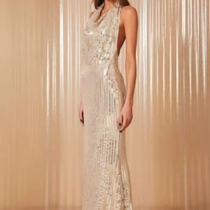 VESTIDO LONGO NADINE DOURADO