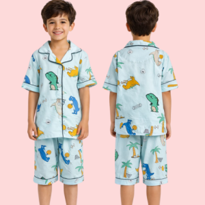 Pijama Americano Infantil Estampa de Dinossauro
