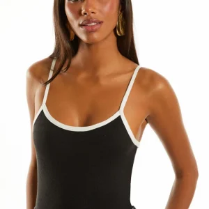 BODY ROMANA PRETO/OFF WHITE