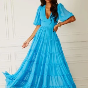 VESTIDO LONGO LEILA BLUE / AZUL