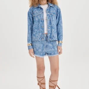 SHORT JEANS GRANDFATHER SUPER HIGH ESTAMPADO