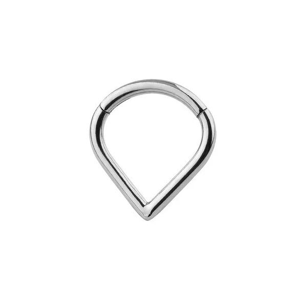 Triangle septum ring 16g titanium nose ring black gold and silver - Image 2