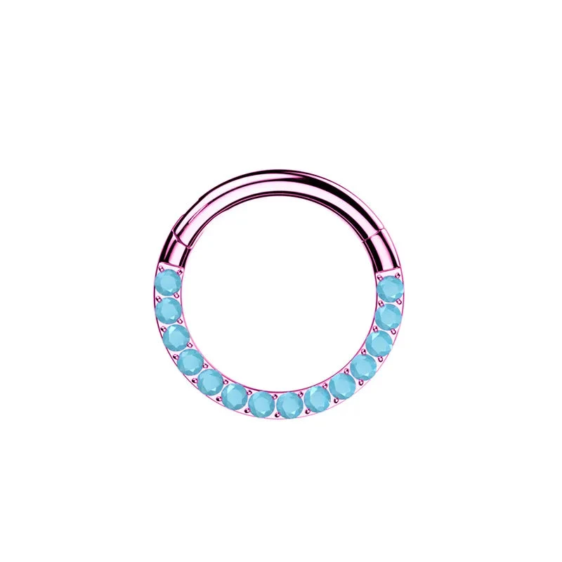 Turquoise nose ring vintage-style turquoise septum ring in silver gold pink purple green - Image 6
