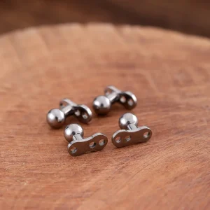 Tiny dermal piercing with a ball titanium microdermal anchor