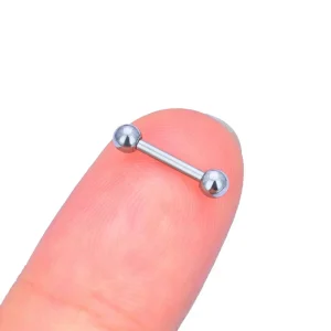 Nipple piercing barbell internally threaded 14g 16g long barbell nipple piercing short straight barbell titanium minimalist 1 piece