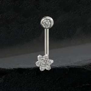 Christina piercing cute in a flower shape VCH piercing made of titanium