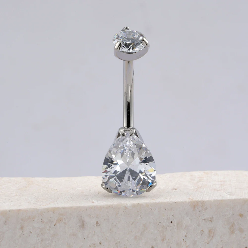 Dangle belly button ring simple and girly titanium 14G - Image 7