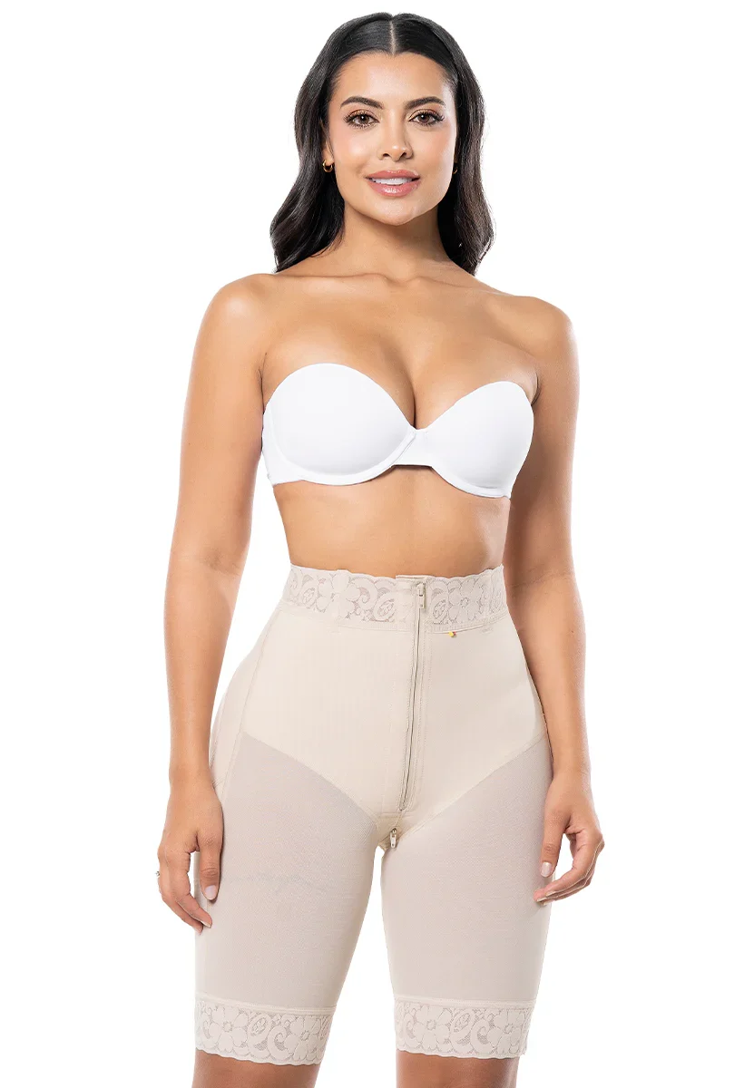 Short Modelador Meia Coxa – Alta Compressão com Reforço Abdominal | SO311SR - Image 3