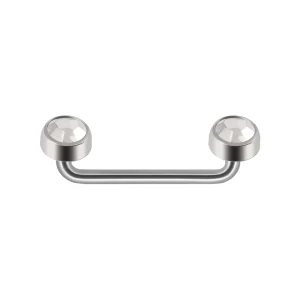Surface bar piercing with clear crystals titanium surface barbell 14G anti-eyebrow piercing