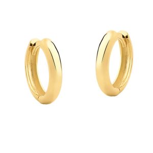 Brinco Ouro 18k Argola Lisa Click Grande