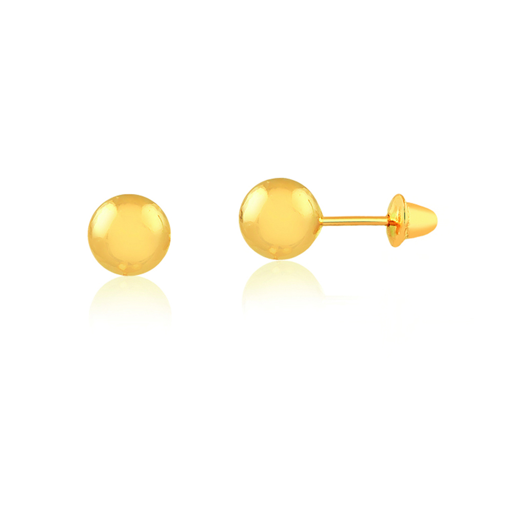 Brinco Ouro 18K Bolinha 4mm - Image 2