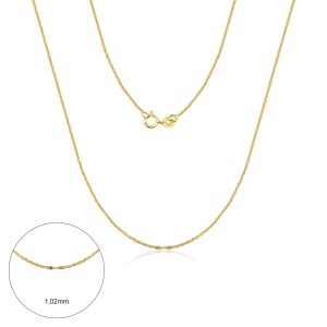 Corrente Ouro 18K Singapura 40cm 0,85g