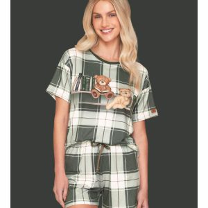 Pijama Feminino Curto Teddy