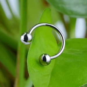 Titanium nose ring circular barbell horseshoe barbell 14G 16G